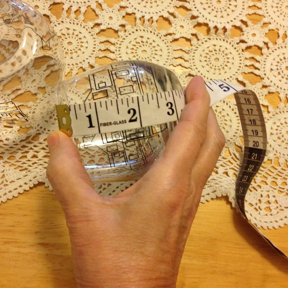 Stemless wine or cocktail glasses, weighted bottom, architectural theme